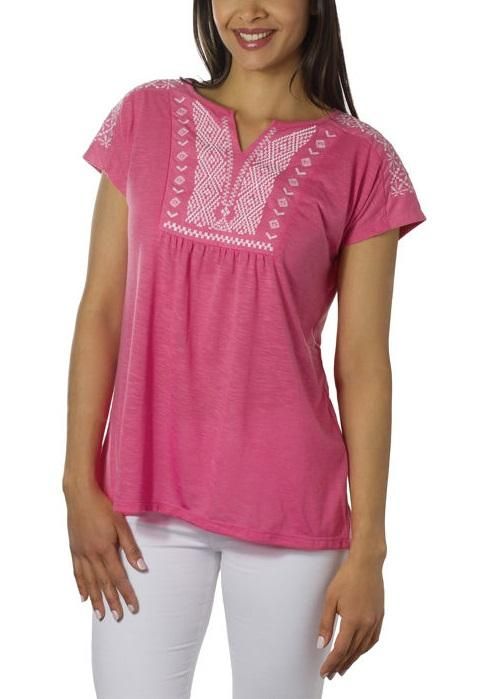 Micky London Womens Embroidered Blouse