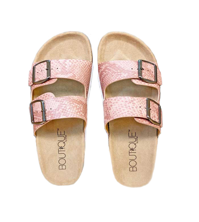 Corkys Womens Beach Babe Slip-on Adjustable Slide Sandal