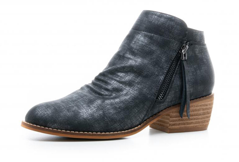 Corkys Boutique Womens Butternut Side Zipper Block Heel Ankle Bootie