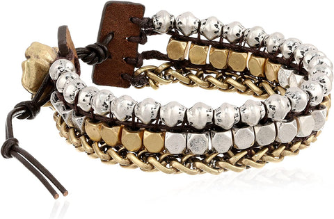 Lucky Brand Silver-Tone Multi-Layer Link Bracelet