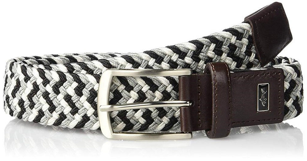 Greg Norman Mens Braided Multi Colored Stretch Golf Belt