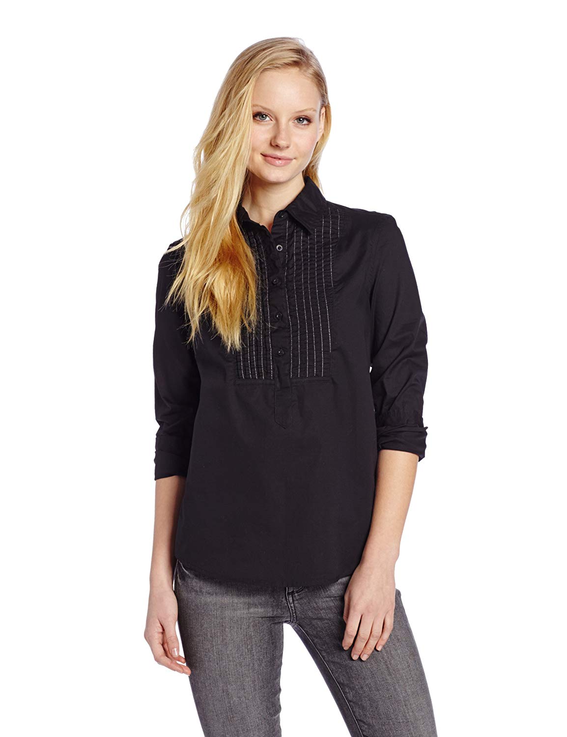 U.S. Polo Assn. Women's Long Sleeve Stretch Pullover Shirt