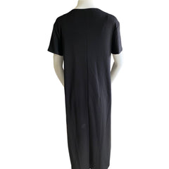 Lilypad Womens Full Length Short Sleeve Giraffe Print Dress, Black
