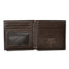 Ariat Mens Shield Logo Leather Bifold Wallet, Dark Copper
