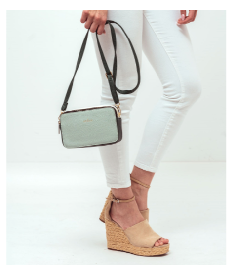 Kedzie Color Pop Collection Modernist Crossbody Purse in Vegan Leather