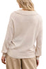 Blu Pepper Womens Acrylic Collared Drop Shoulder Long Sleeve Sweater