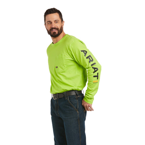 Ariat Mens Rebar Workman Logo Long Sleeve Shirt