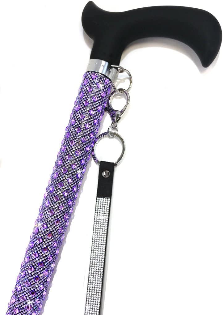 Jacqueline Kent Sugar Cane Adjustable Aluminum Crystal Cane