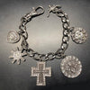 MF Western Charm Collection Womens Silver Charm Bracelet