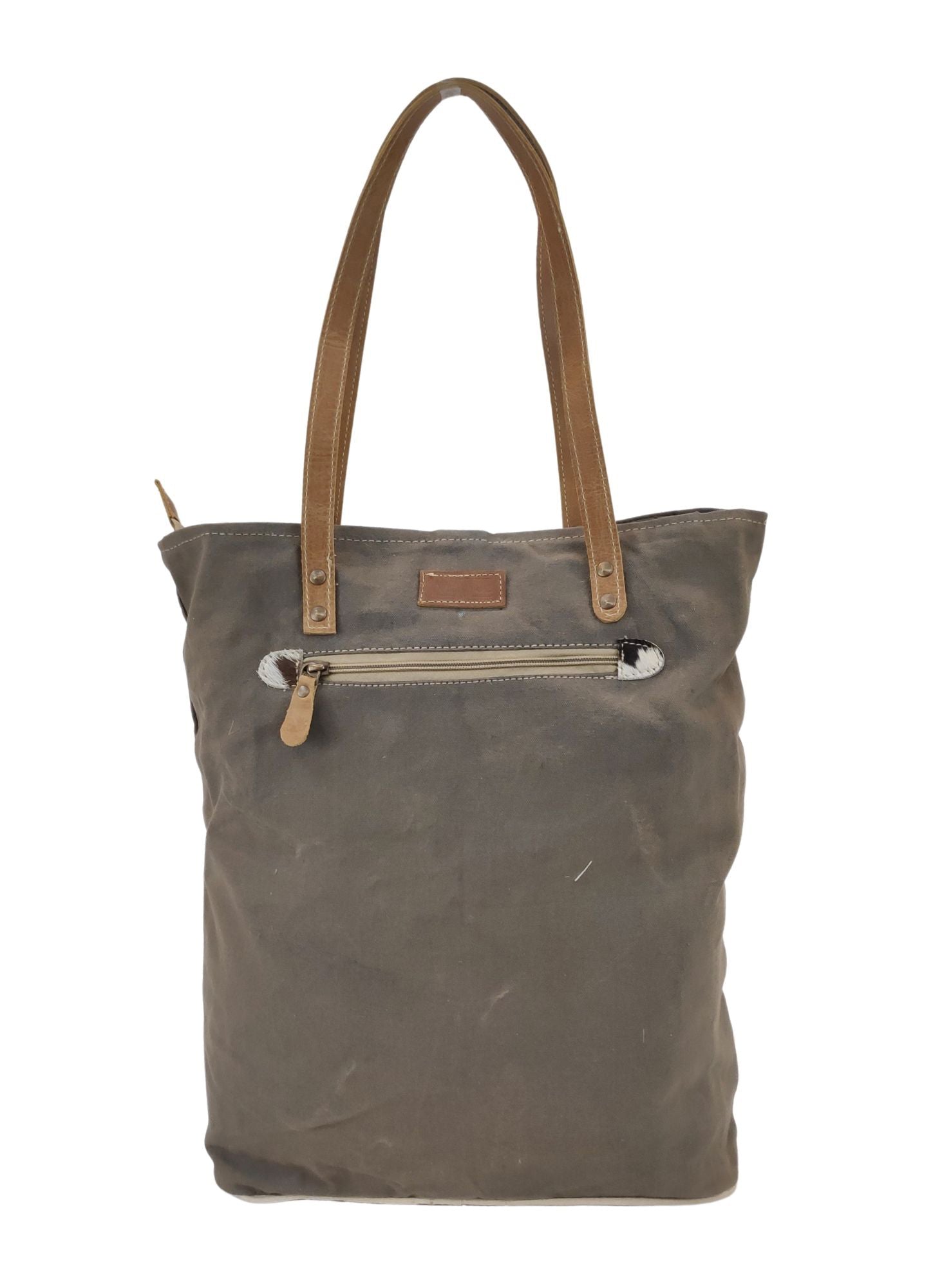 Womens Leather Star Vintage Style Upcycled Arson Tote Bag