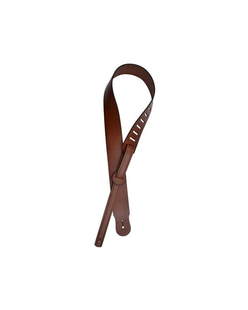 3D Belt Company Brown Leather Adjustable Guitar Strap