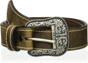 Ariat Womens Basic Stitch Edged Classic Leather Belt