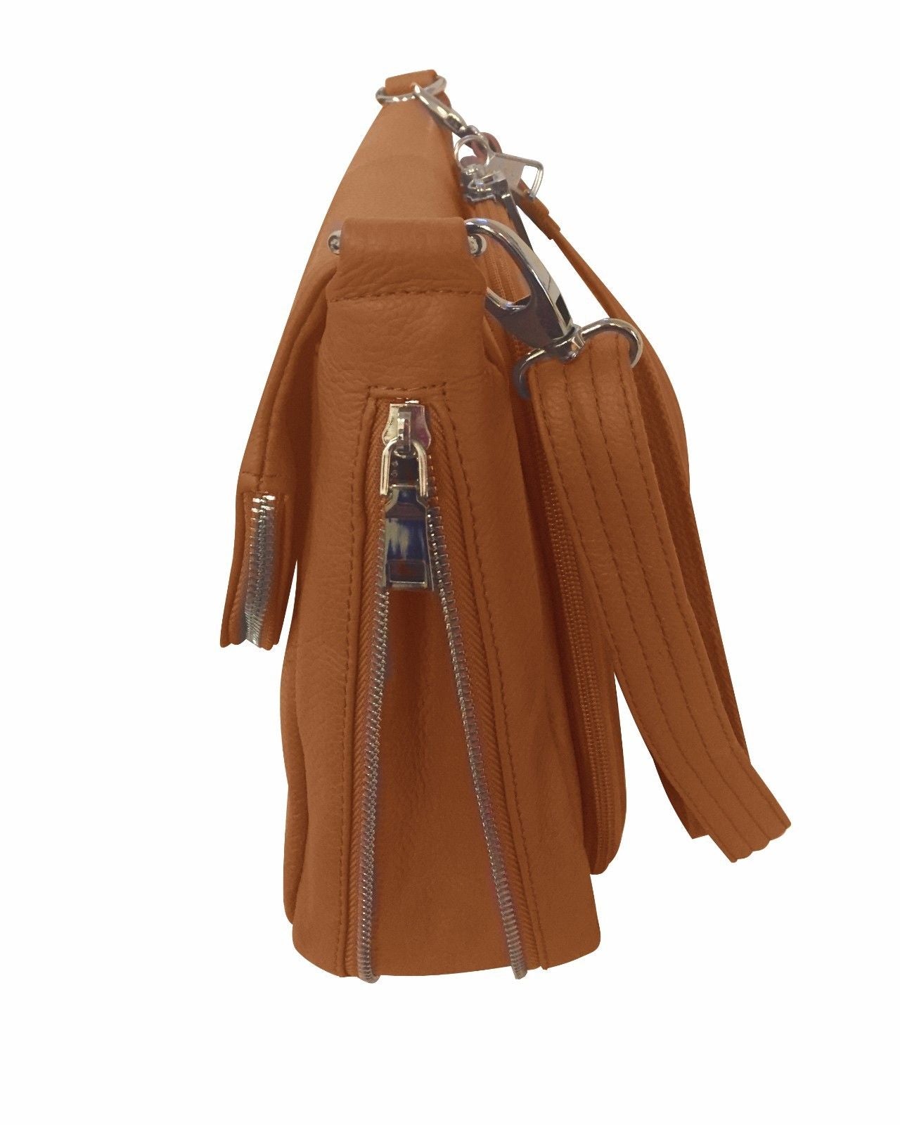 Roma Leathers Womes Cowhide Leather Concealed Carry Crossbody Purse