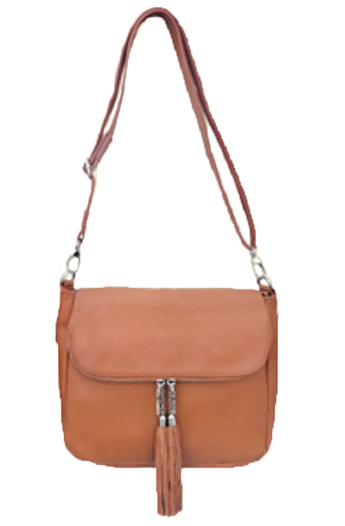 Roma Leathers Womes Cowhide Leather Concealed Carry Crossbody Purse