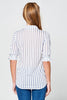 DNA Couture Womens Button Down Striped Blouse