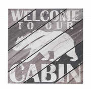 Sunbelt Gifts Rustic Lodge Welcome To Our Cabin Wood Home Wall Décor