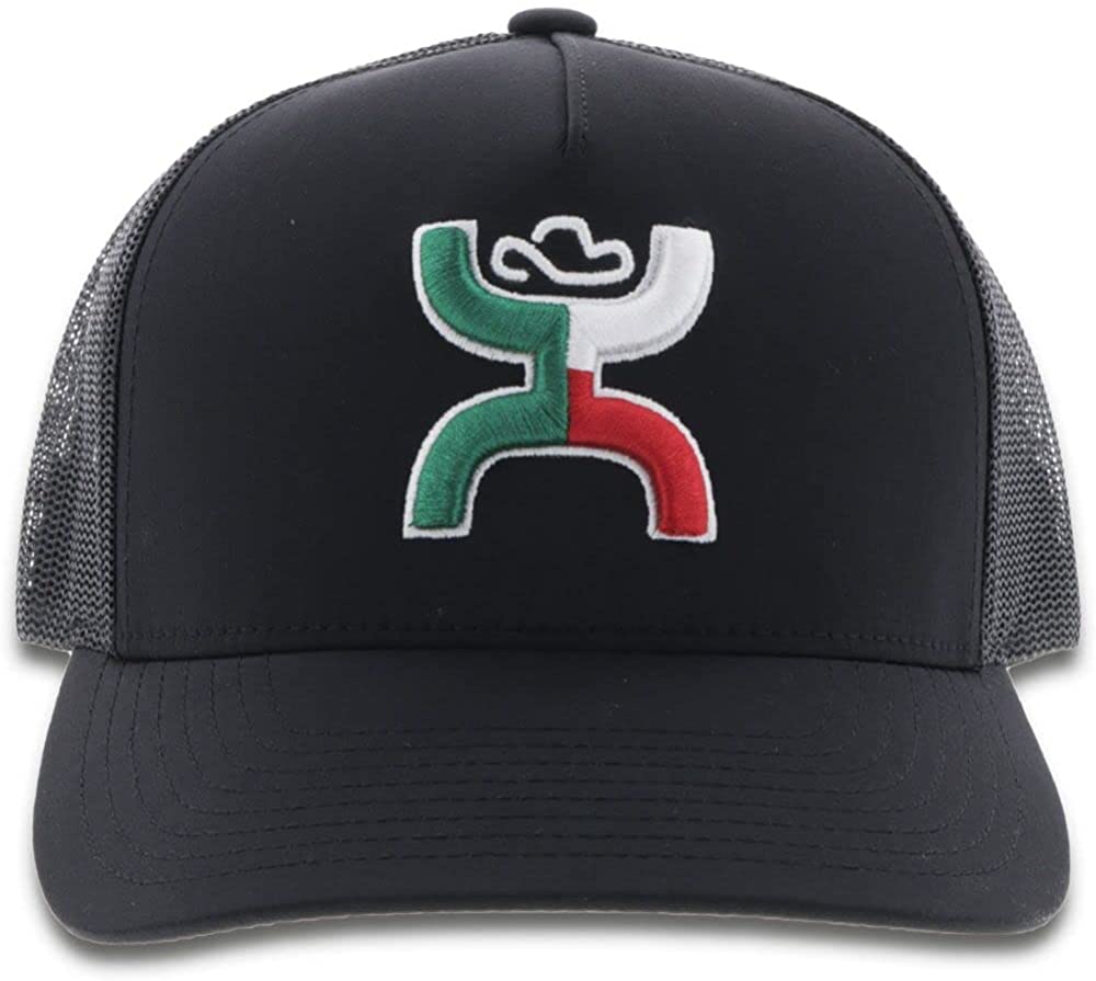 Hooey Boys Youth Adjustable Snapback Mesh Back Trucker Hat, Black