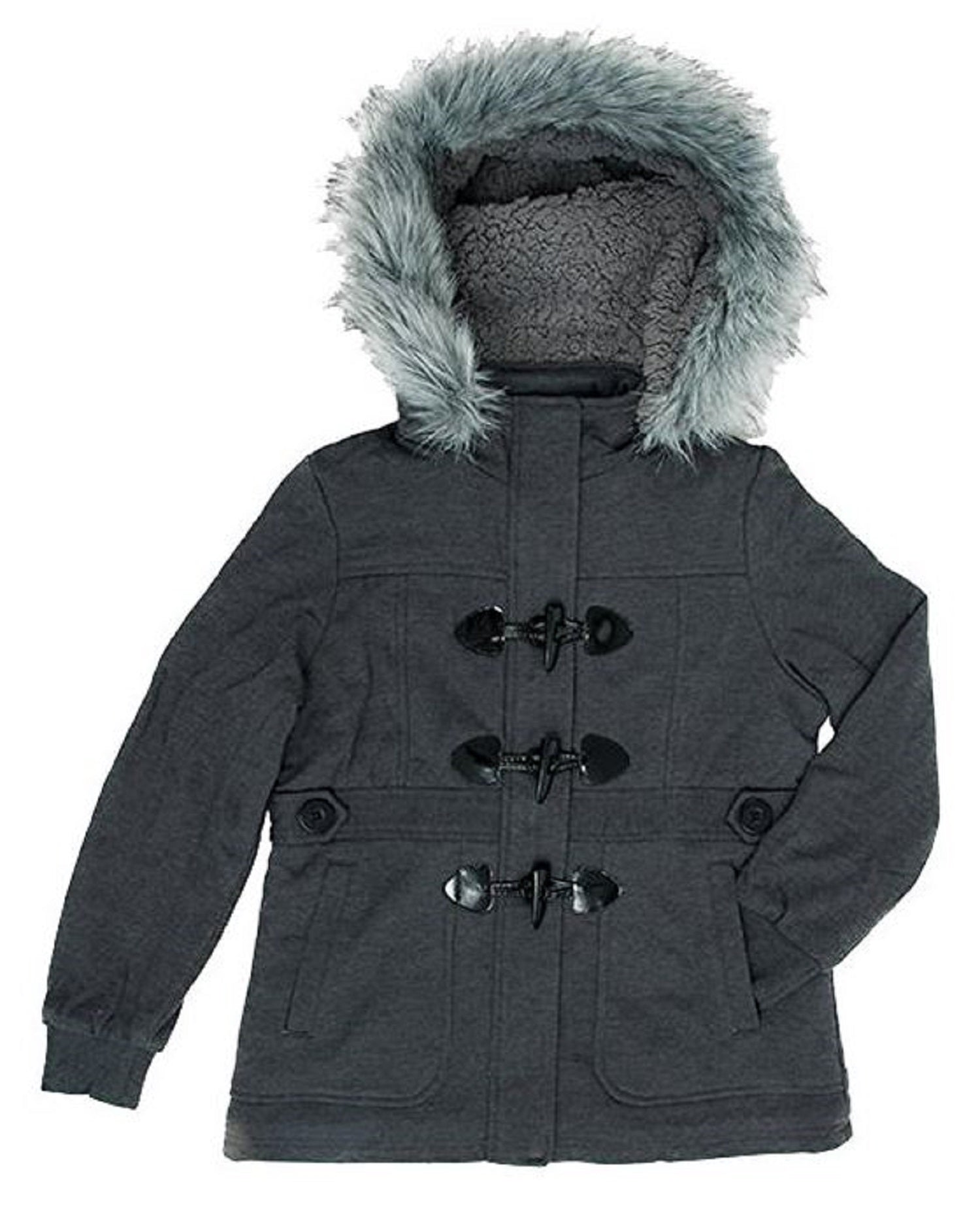 Limited Too Girls' Knit Fleece Peacoat Jacket