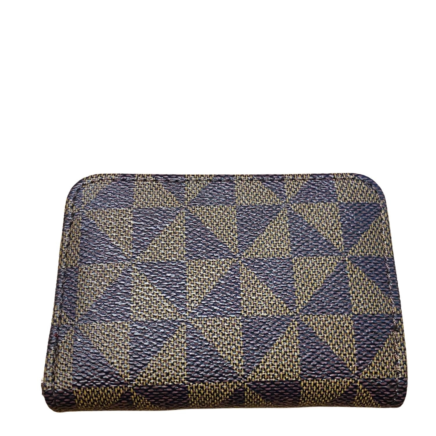 Luxie Collection Womens Card Holder Zipper Closure Faux Leather Wallet, Coffee