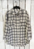 YMI Jeans Womens Button Down Long Sleeve Plaid Shacket