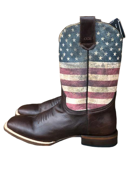 Roper Mens American Patriot Sidewinder Concealed Carry Leather Boots