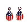 Myra Bag Womens Fuzion American Flag Beaded Earrings