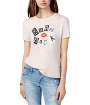 Prince Peter Womens Cotton Mean Girls Burn Book Graphic T-Shirt Pink S
