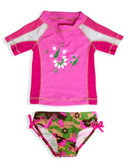 Jump N' Splash Little Girls 2-Piece Rashguard Swim Set