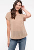 Mine Womens Extended Sleeve Lace Back Knit Top