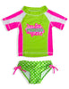 Jump N' Splash Little Girls 2-Piece Rashguard Swim Set