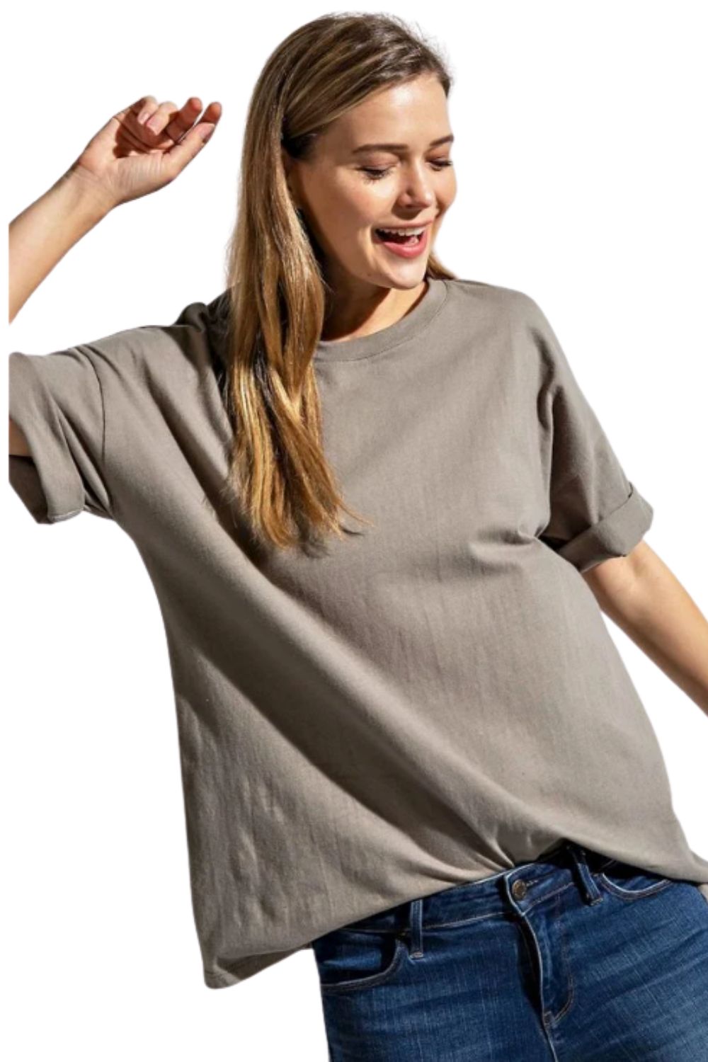 Rae Mode Womens Round Neck Short Sleeve Cotton Tee Shirt – Shop Munki
