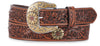 Ariat Ladies Floral Embossed Sunflower Concho Leather Belt