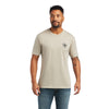 Ariat Mens Monument Sunset Screen Print Tee Shirt, Khaki