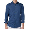 Michael Kors Mens Slim Fit Garment-Dyed Button Down Shirt (Denim, XX-Large)