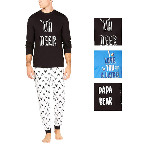 Family PJs Men's Matching 2 Pcs Pajama Long Sleeve Set