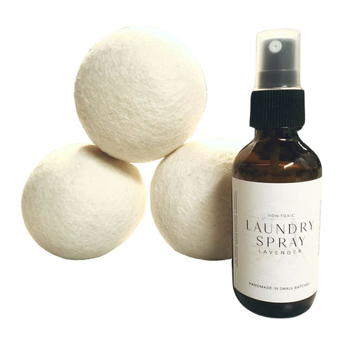 Extra Large Wool Dryer Balls With Fragrance Spray