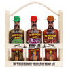 Ass Kickin' Whoop Ass Hot Sauce Wooden Crate Gift Set, Pack of 3