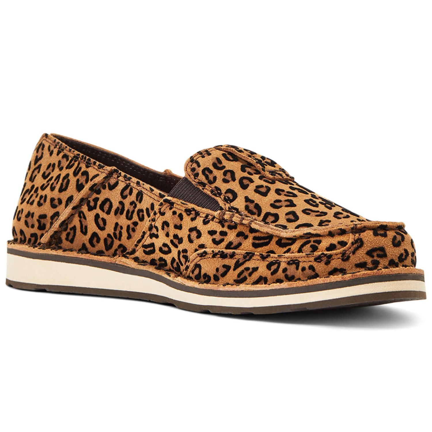 Ariat Womens Cruiser Likely Leopard Leather Casual Slip On Shoe