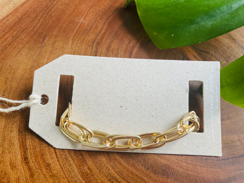Garden Party Layered Gold Chain Clasp Bracelet