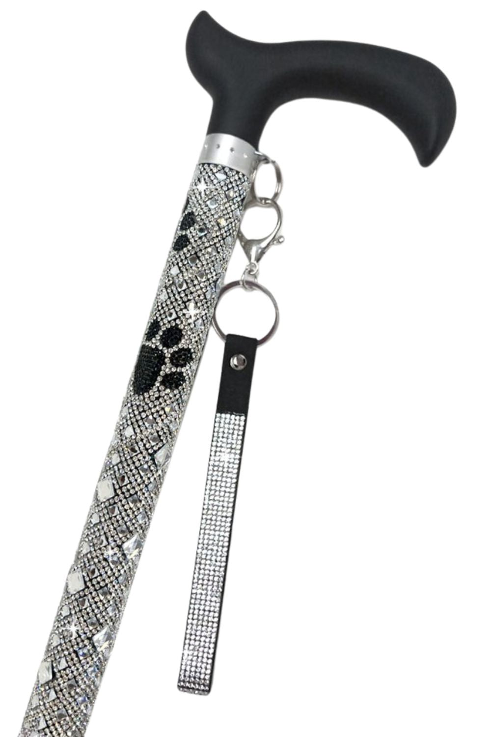 Jacqueline Kent Diamonds in the Ruff Adjustable Aluminum Crystal Cane