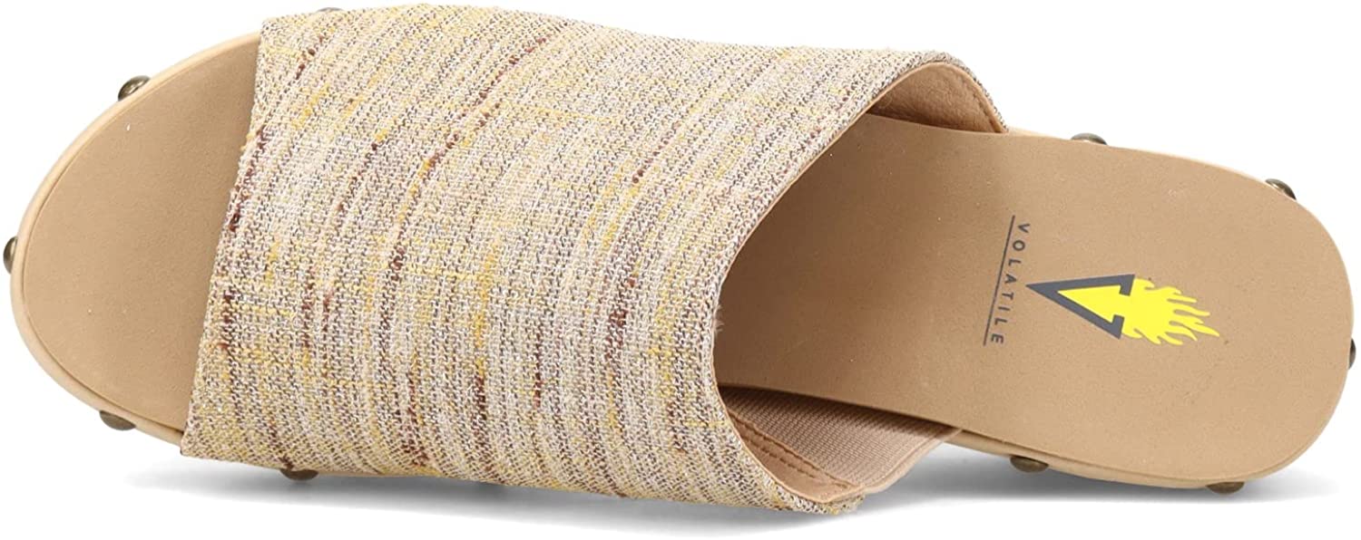 Volatile Womens Ravine Wedge Espadrille Sandal Slides