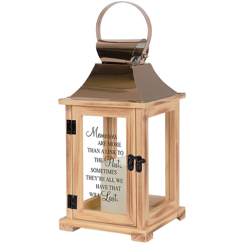 Carson Home Accents Battery Operated "Memories" Wood Lantern