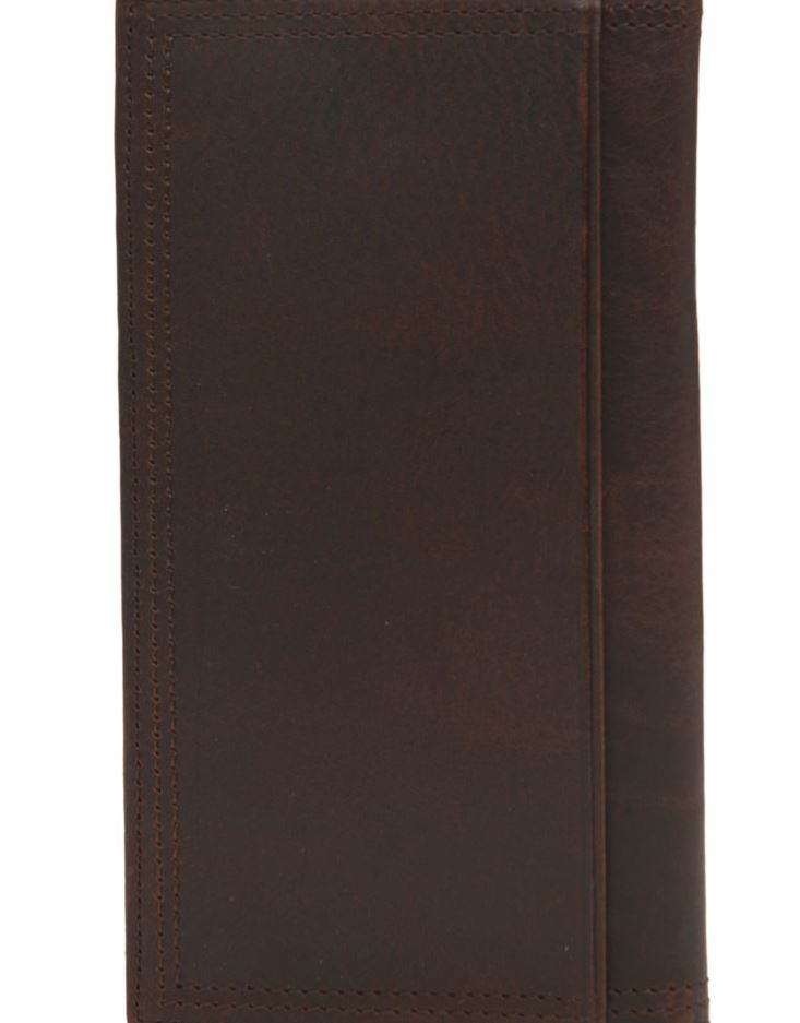 Ariat Performance Work Leather Checkbook/Rodeo Wallet (Dark Copper)