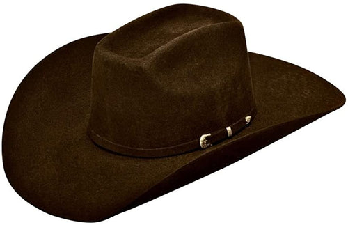 Ariat Mens Wool Added Money Crown 3 Piece Buckle Band Western Hat