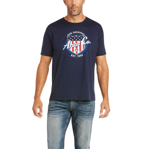 Ariat Mens Patriot Logo Graphic Print Short Sleeve T-Shirt