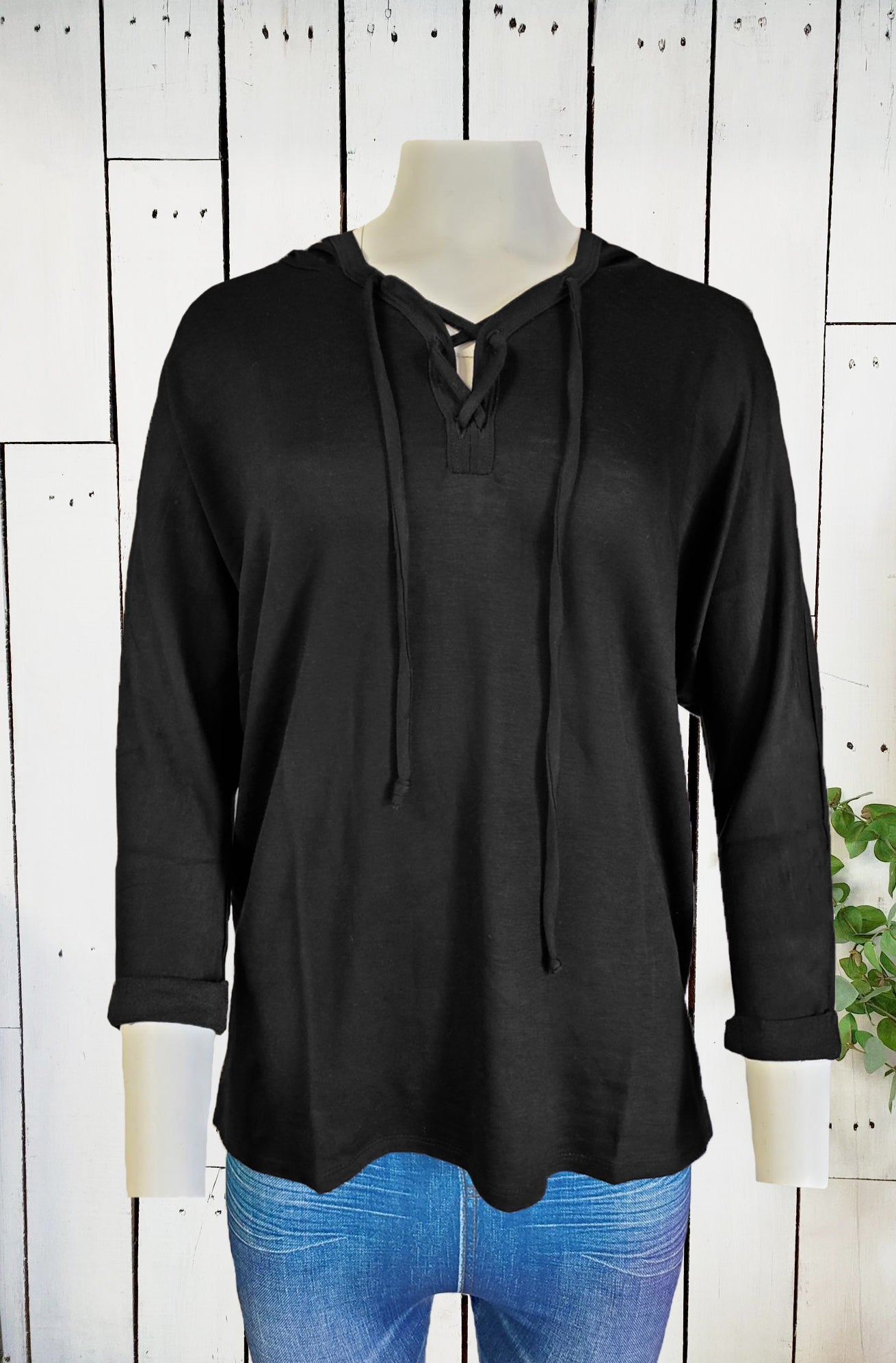 Femme by Tresics Womens Hooded Long Sleeve Top