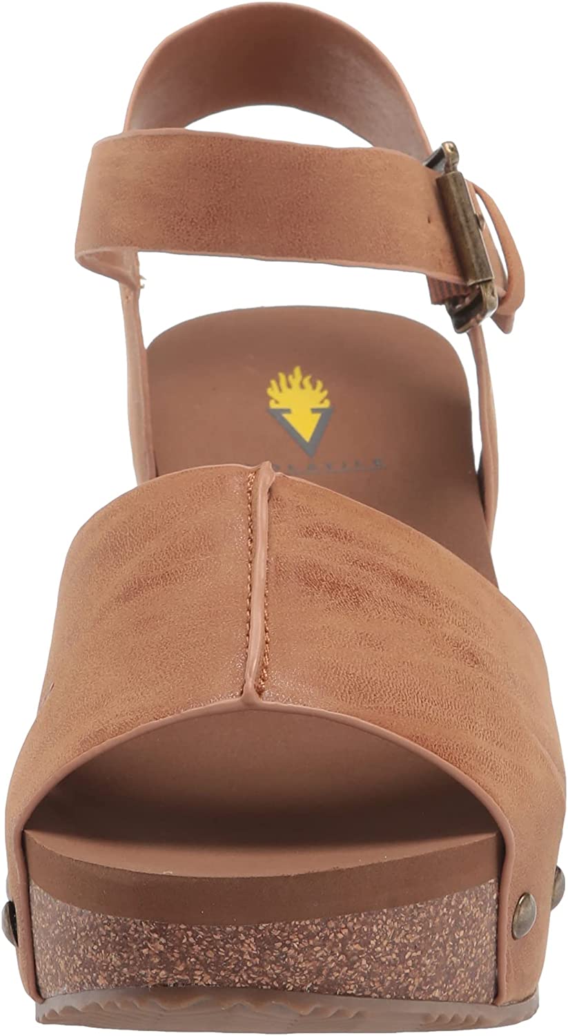 Volatile Womens Nekoma Ankle Strap Wedge Sandals