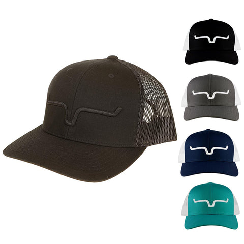 Twisted X Mens Adjustable Snapback Mesh Cap Hat (Blue/Green)