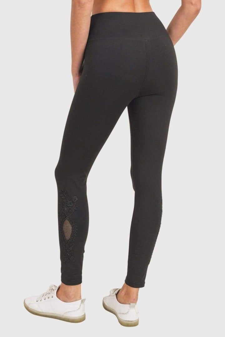 Mono B Womens Waist-Shaper High Waist Leggings with Inner Pocket