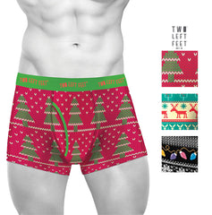 Two Left Feet Mens Christmas Ugly Sweater Trunks